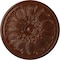 Ekena Millwork Bordeaux Ceiling Medallion (Canopies up to 3 1/4"), 22 5/8"OD x 1 3/4"P, Burnished Mahogany Crackle CM22BOBMC - alternate 1